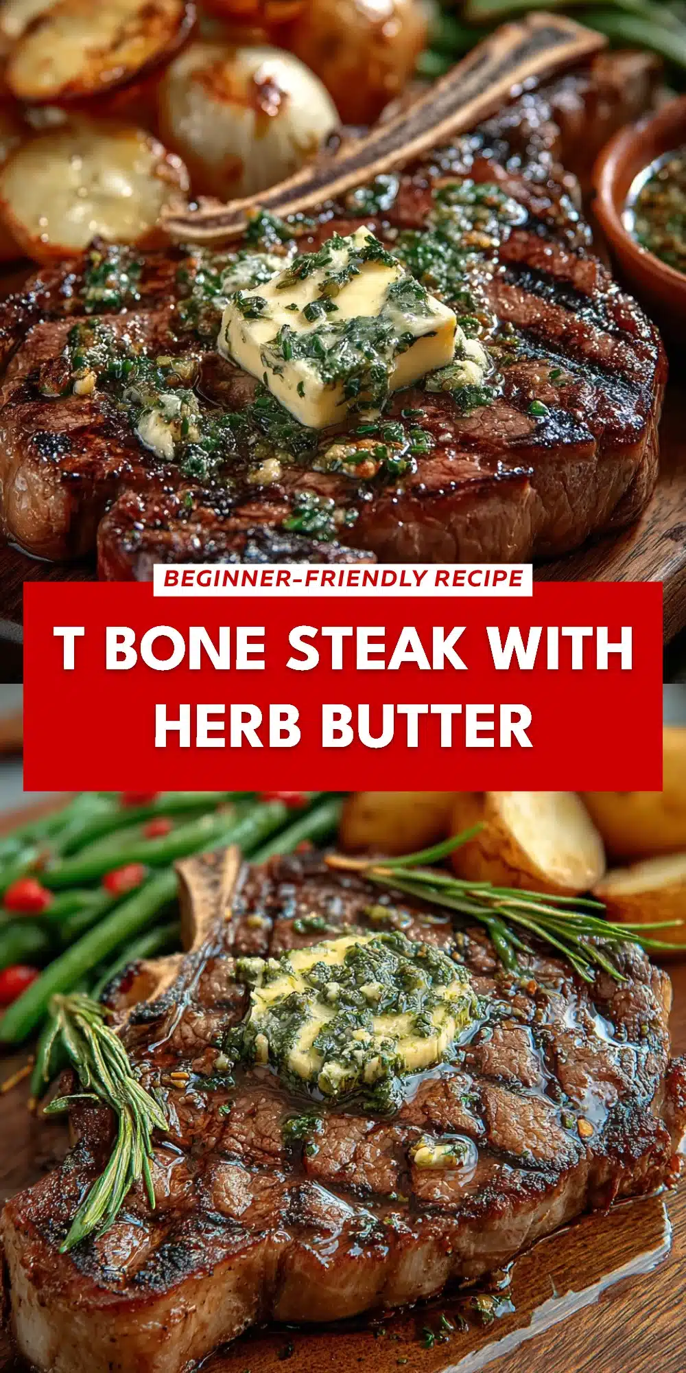 T Bone Steak with Herb Butter