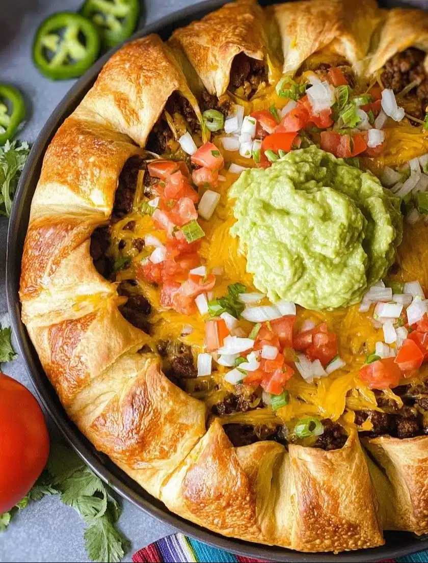 Three Ingredient Taco Ring