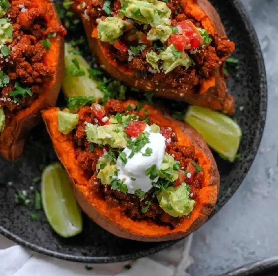 Taco Stuffed Sweet Potatoes