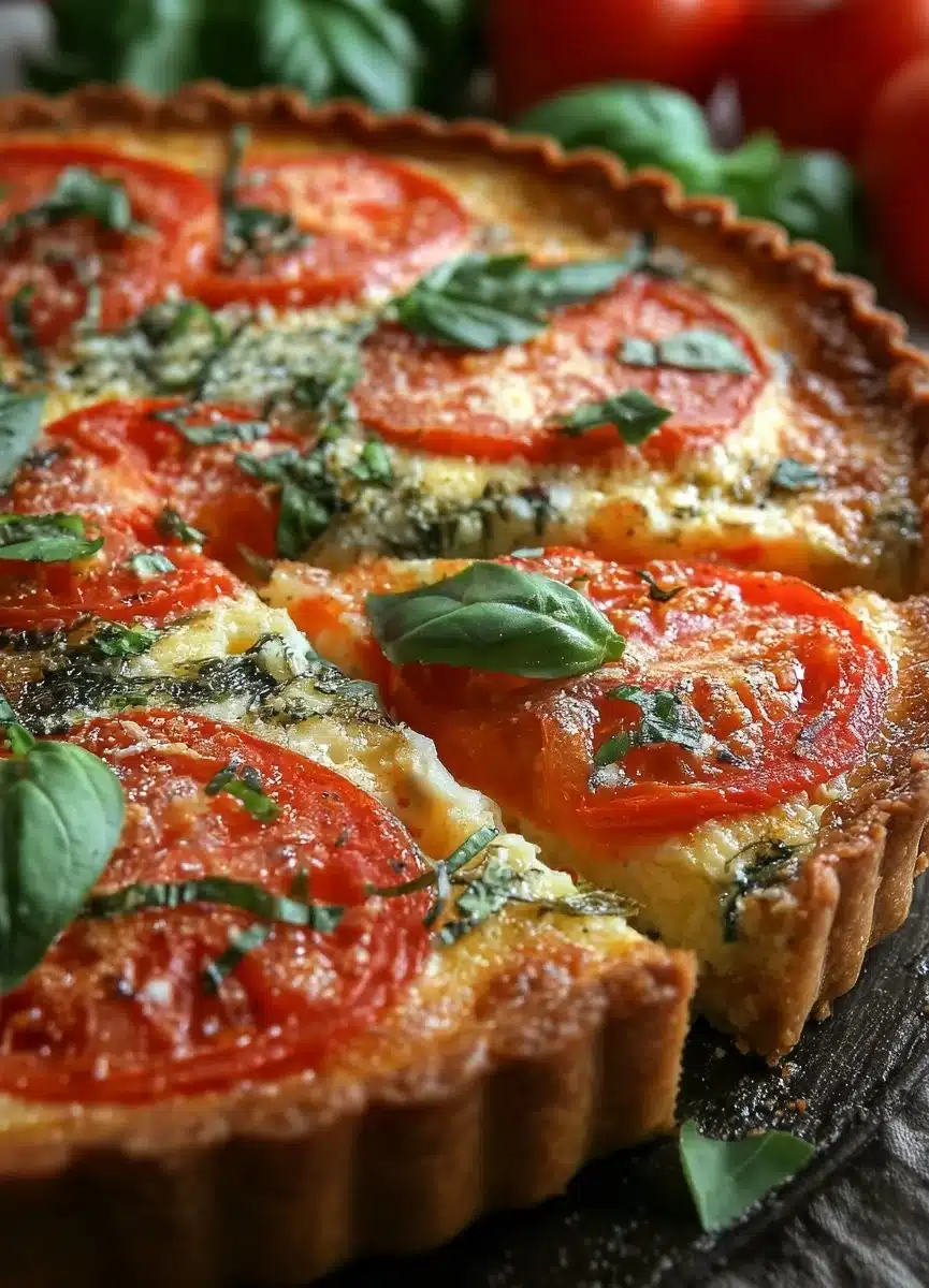 Fresh Tomato Basil Quiche