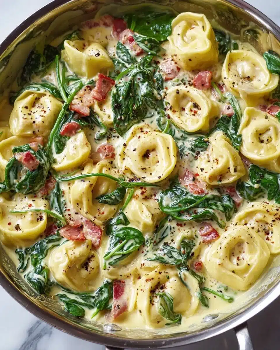 Creamy Tortellini with Spinach Recipe