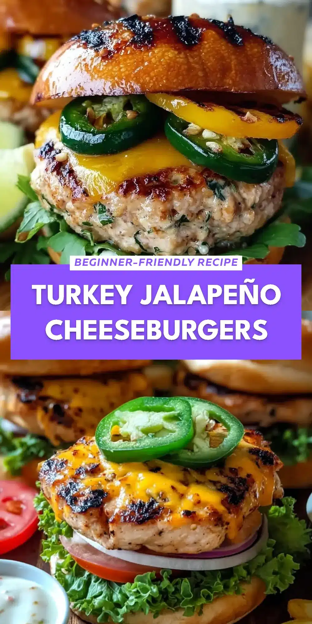 Turkey Jalapeño Cheeseburgers