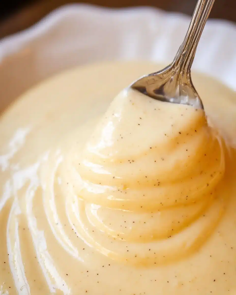 Delicious homemade vanilla pudding in a small bowl topped with whipped cream