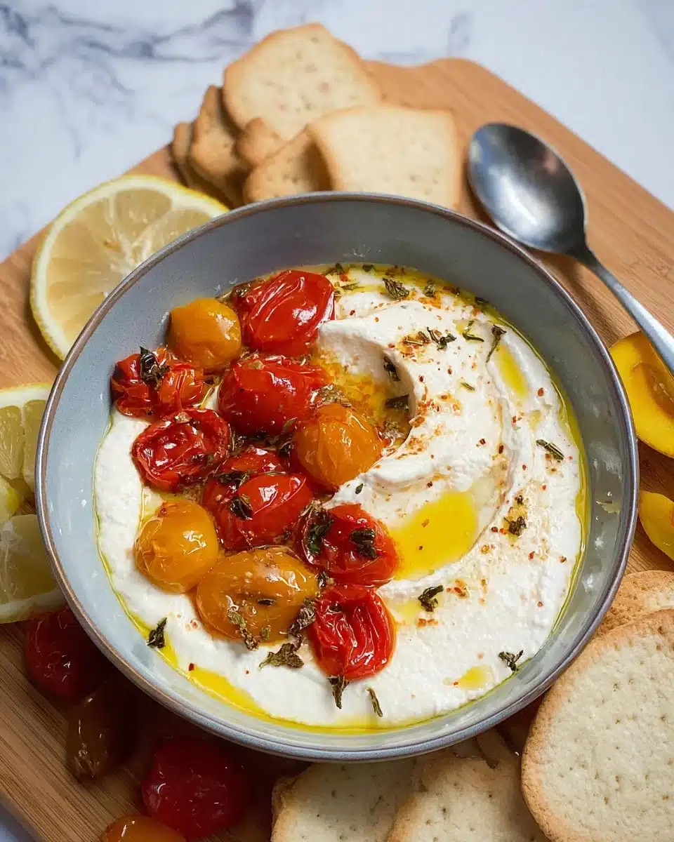 Whipped Feta Dip with Honey and Roasted Tomatoes