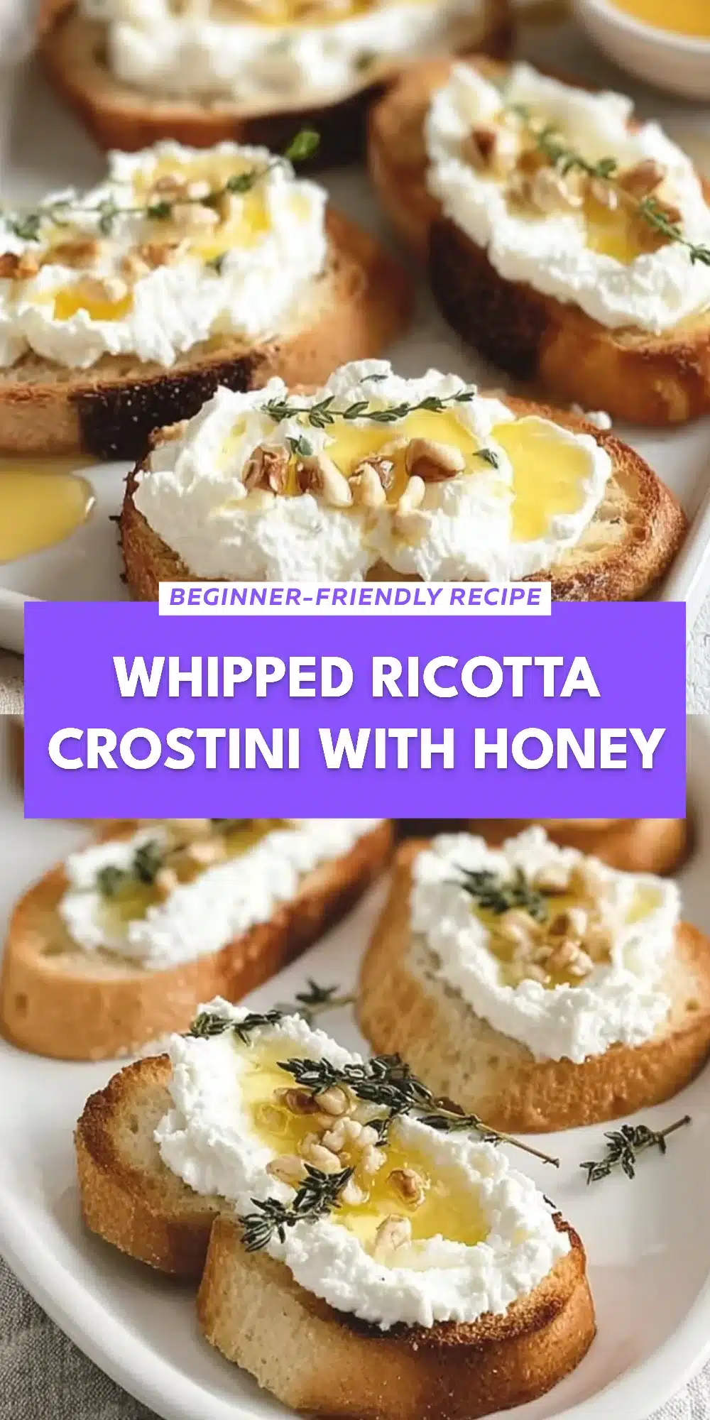 Whipped Ricotta Crostini with Honey