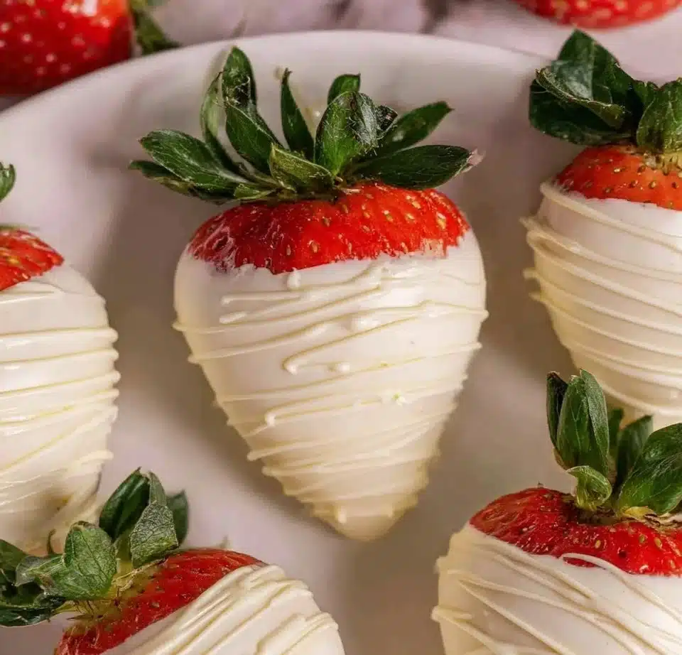 White Chocolate Covered Strawberries