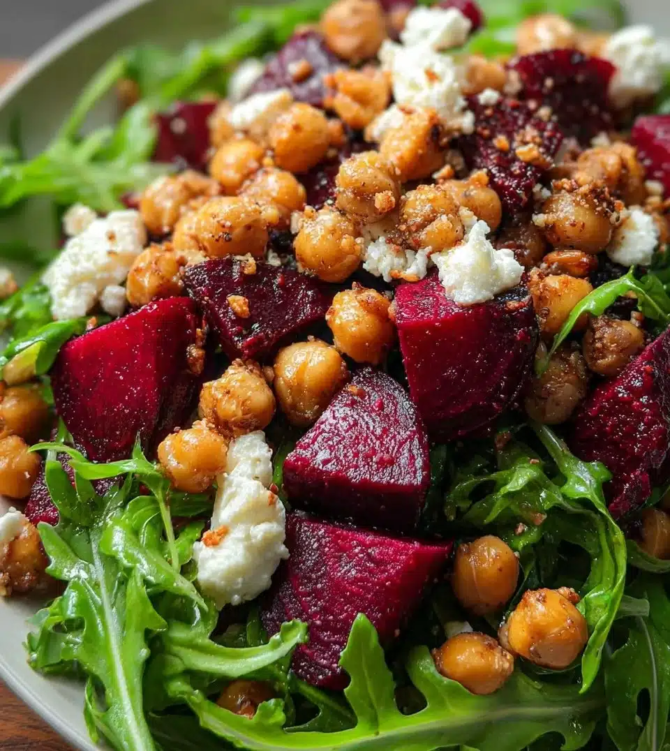 Beet Arugula Chickpea Salad