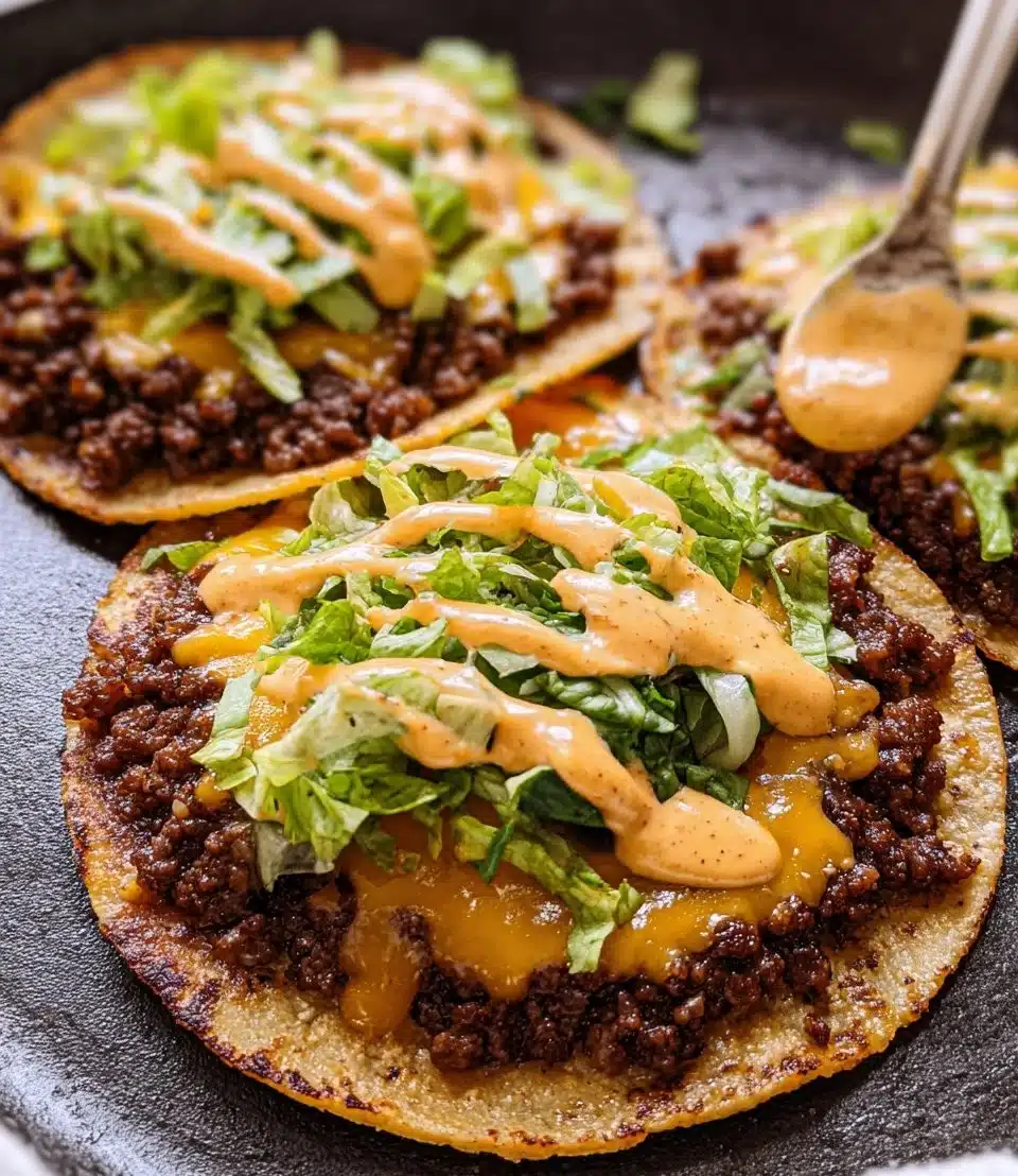 Big Mac Tacos featuring layers of beef, cheese, and special sauce wrapped in a taco shell