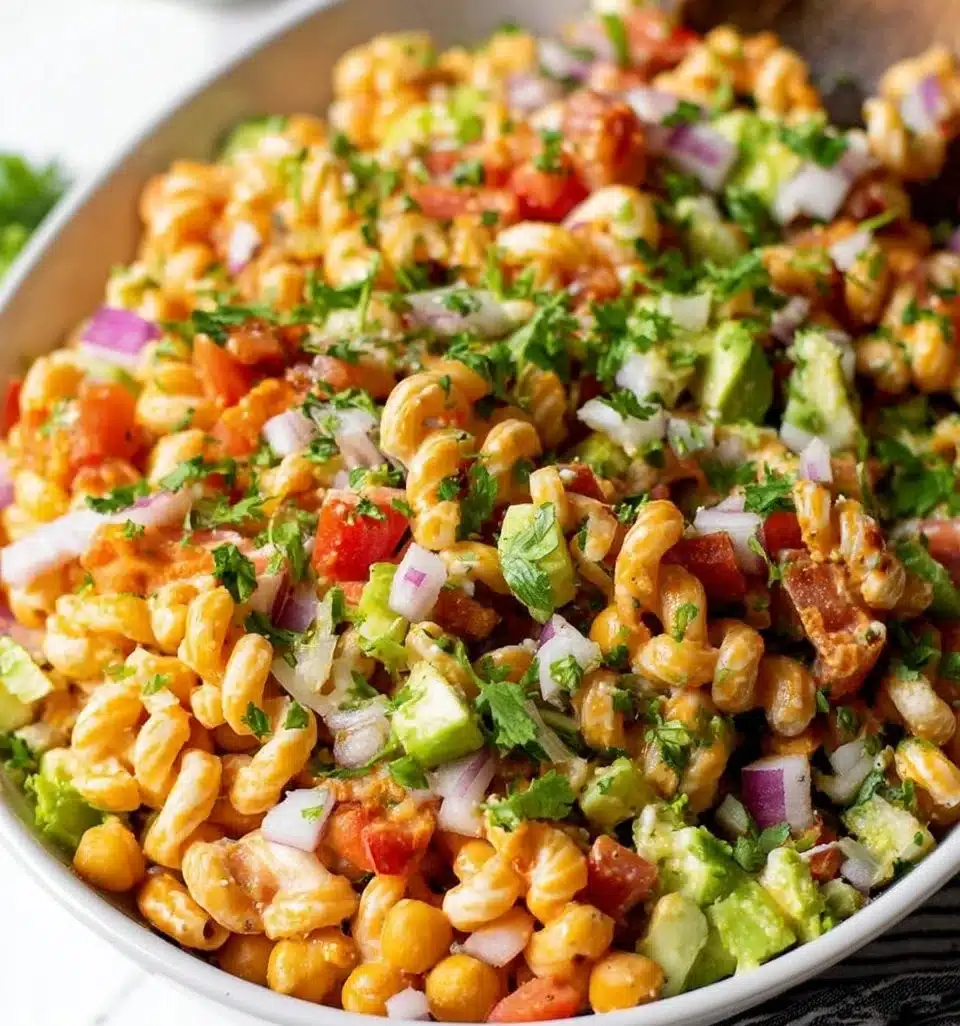 Buffalo Chickpea Pasta Salad
