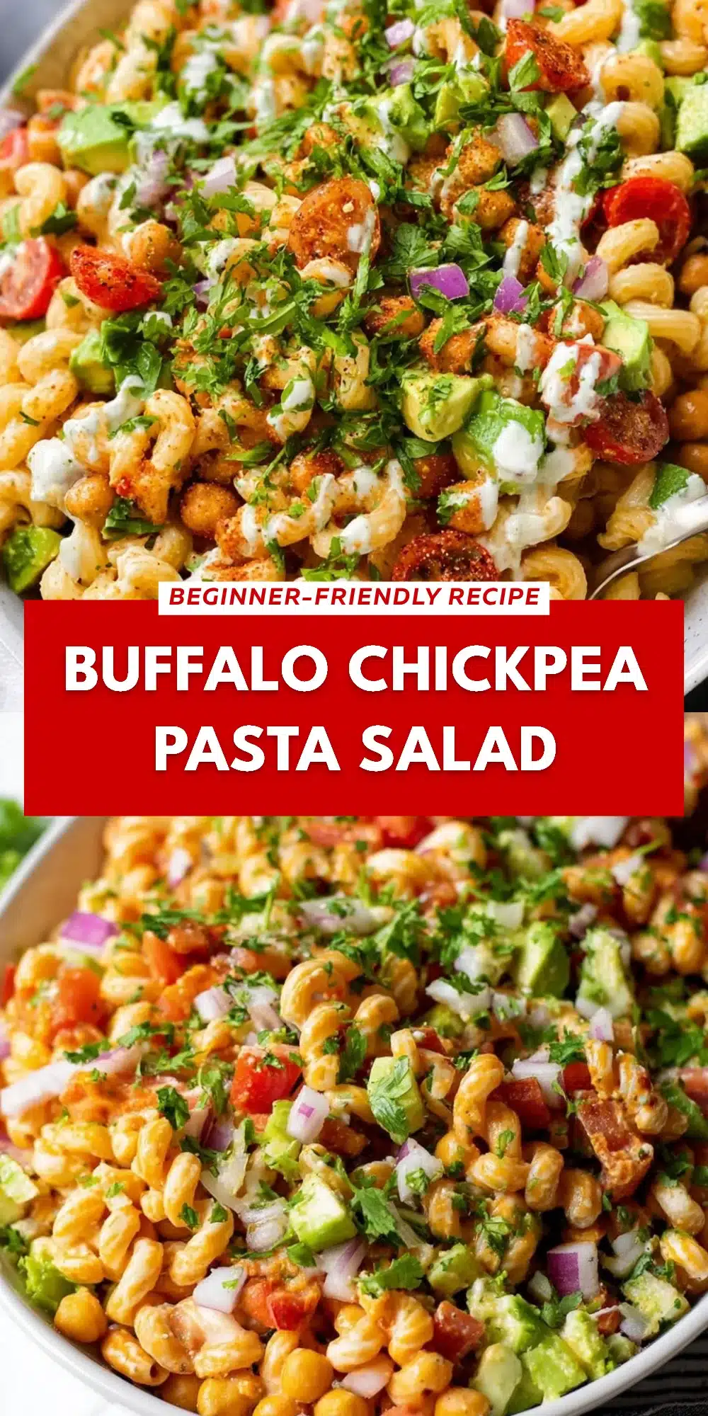 Buffalo Chickpea Pasta Salad