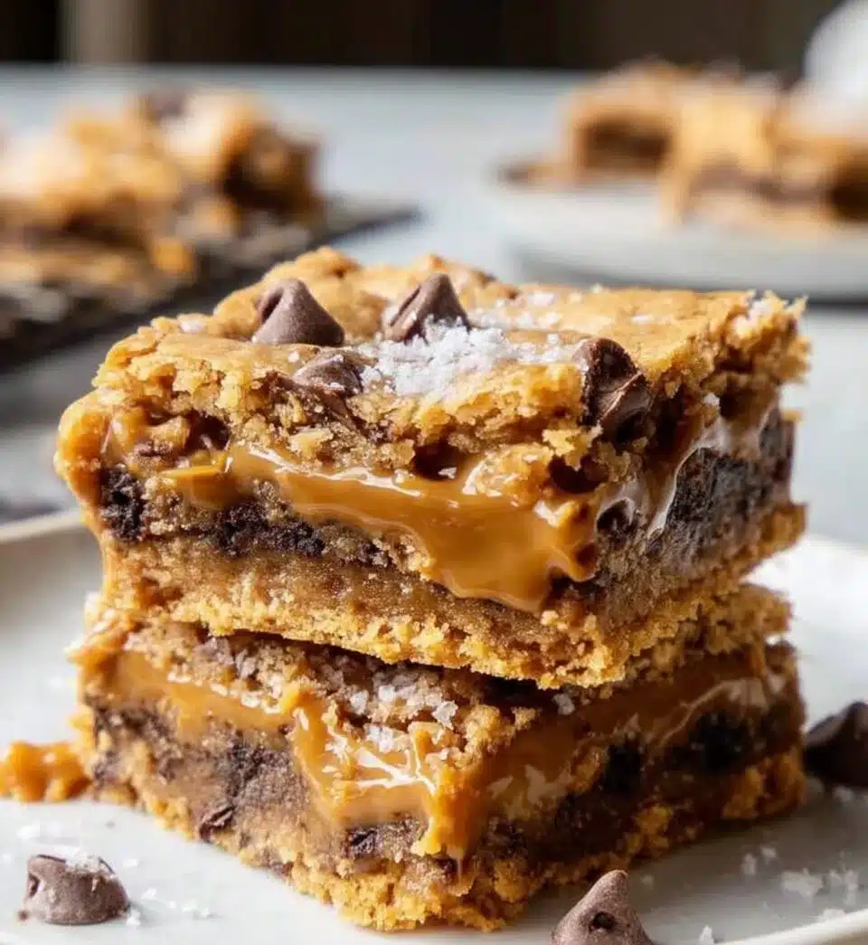 Caramel Chocolate Chip Cookie Bars