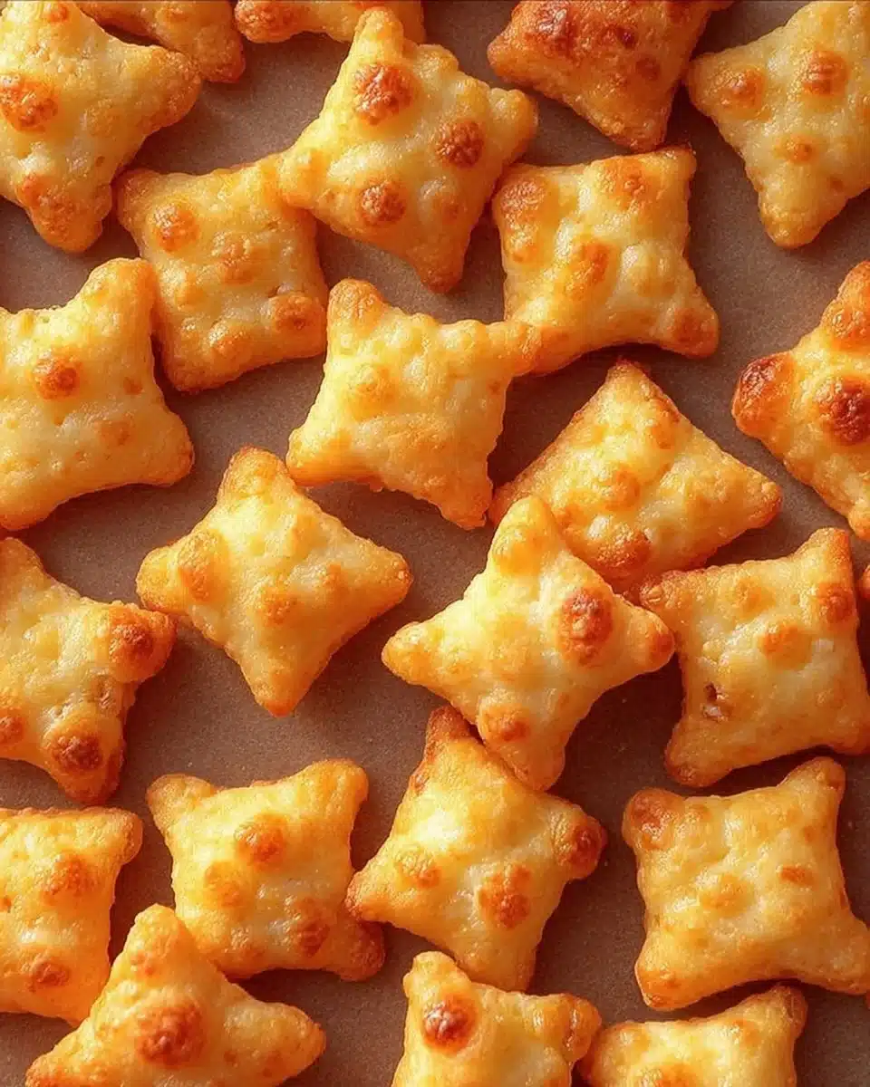 Homemade Cheez-Its ready to enjoy in a bowl