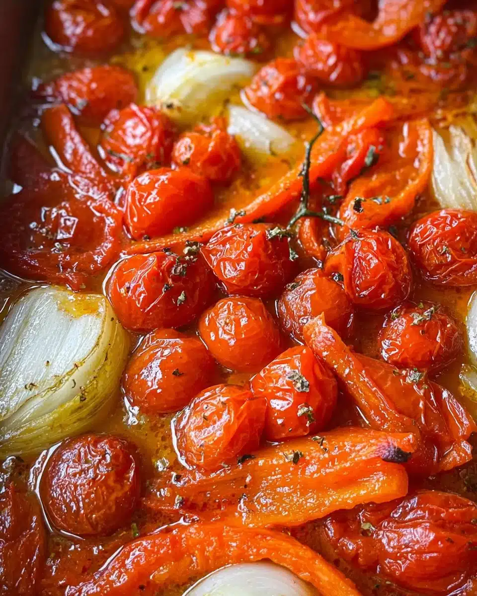 Plate of pasta with delicious cherry tomato sauce and fresh basil