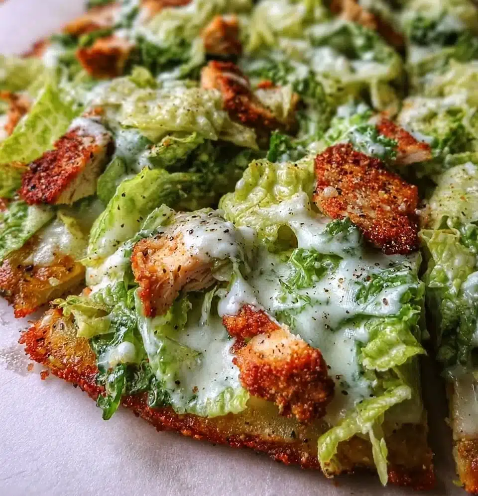 Chicken Caesar Salad Pizza