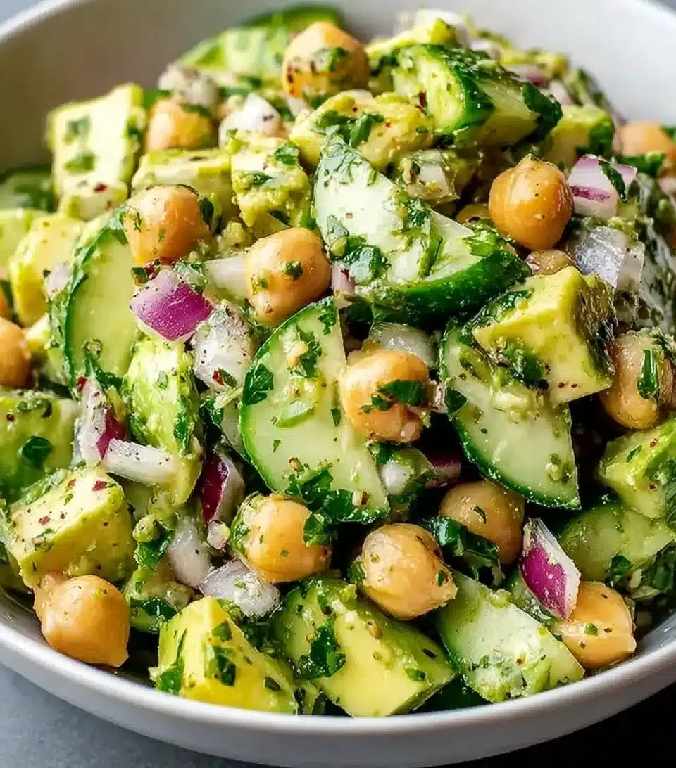 Chickpea Avocado Cucumber Salad