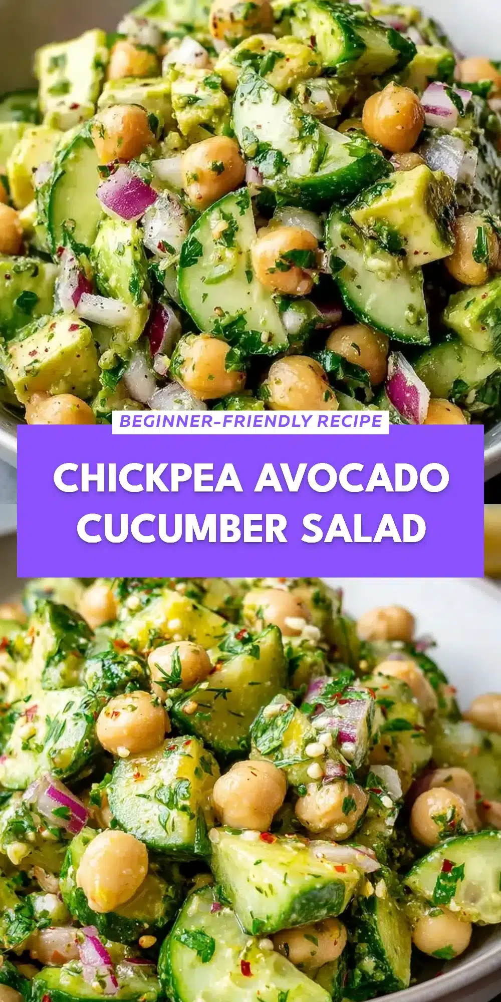 Chickpea Avocado Cucumber Salad