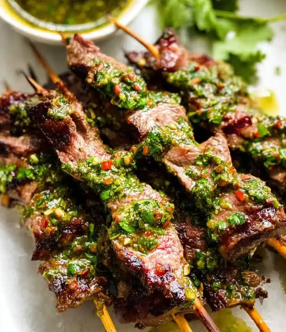 Chimichurri Steak Skewers
