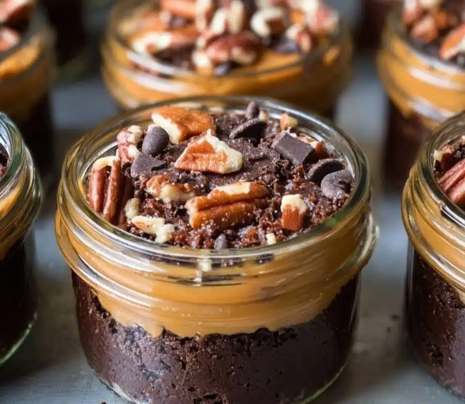 Chocolate Brownies Caramel Pecans
