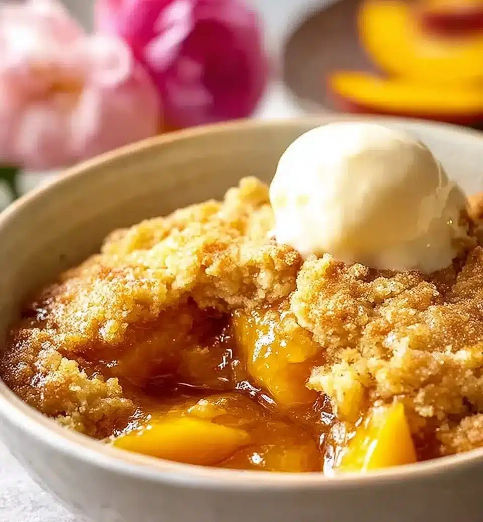 Cinnamon Peach Cobbler