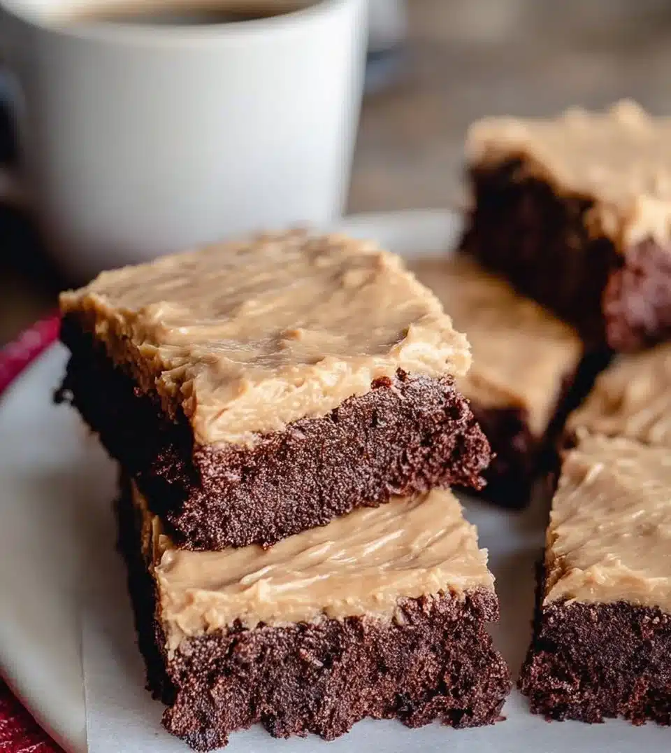 Delicious coffee brownies with a rich chocolate and coffee flavor