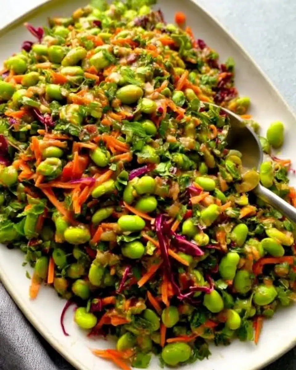Edamame Salad With Peanut Sauce