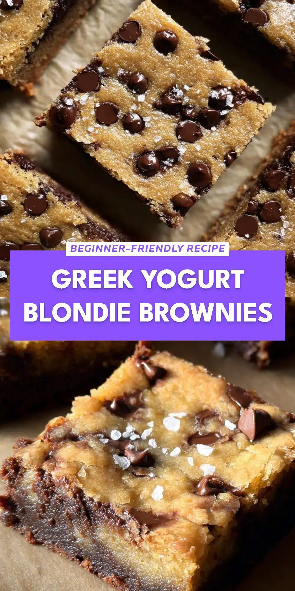 Greek Yogurt Blondie Brownies