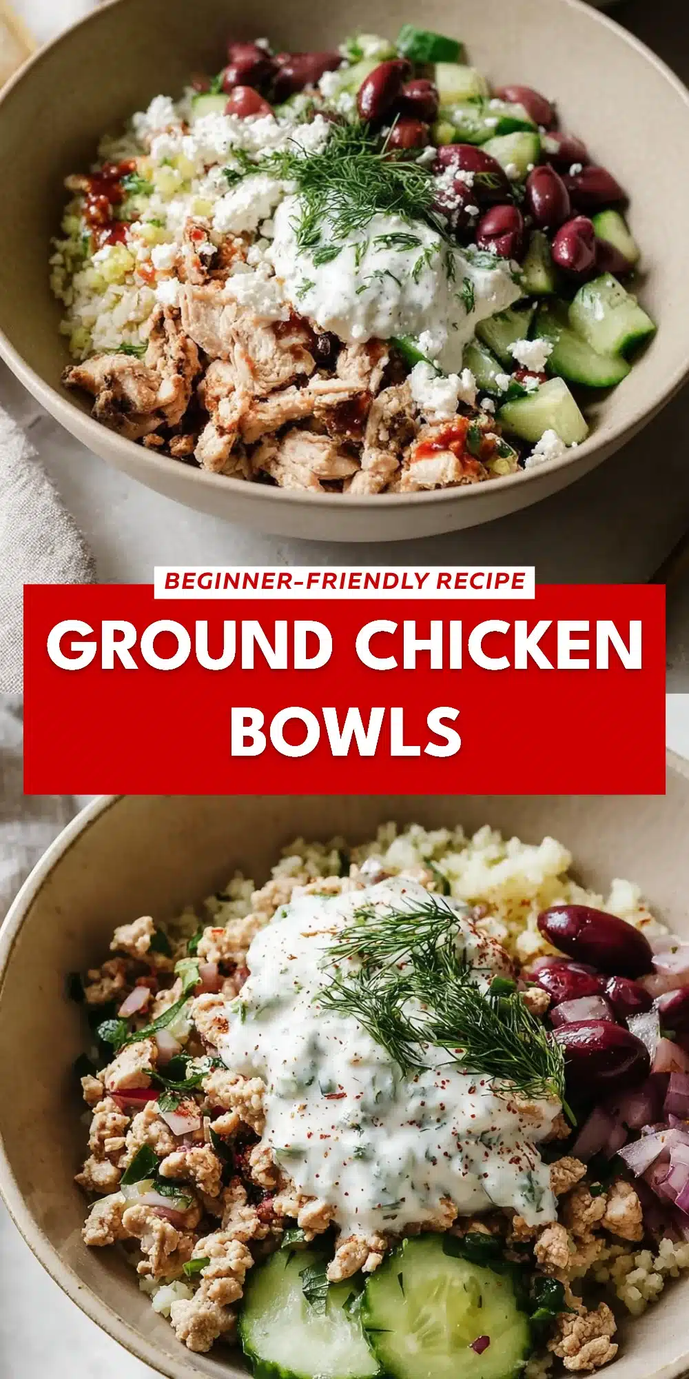 Ground Chicken Bowls