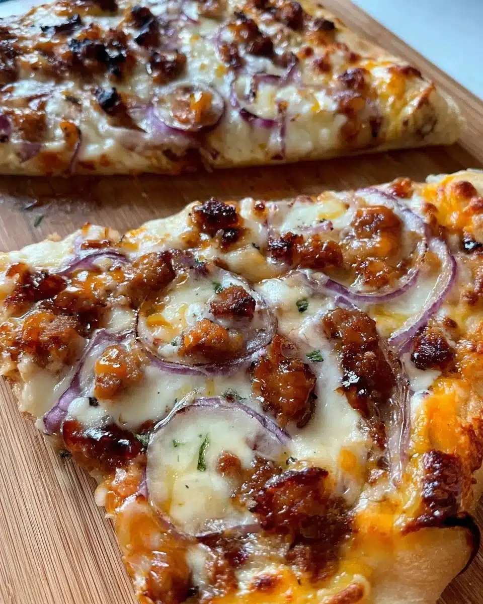 Delicious Honey Bear Pizza served with fresh ingredients and unique toppings.