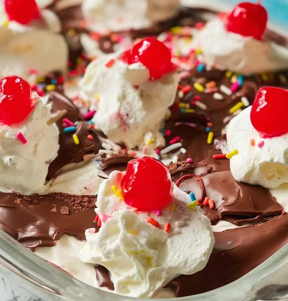 Ice Cream Sundae Squares