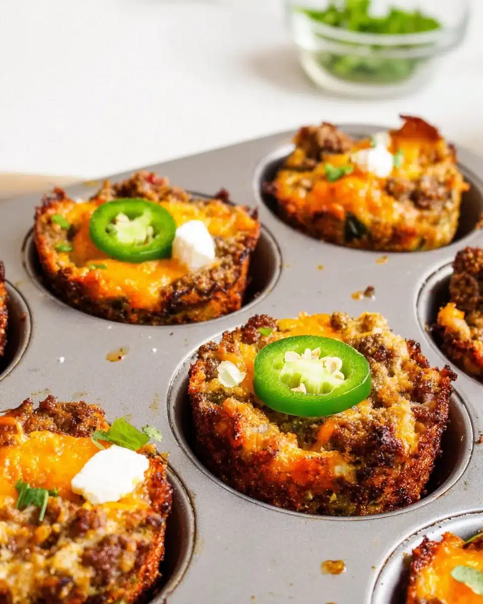 Delicious Jalapeño Popper Cheeseburger Bites garnished and ready to serve.
