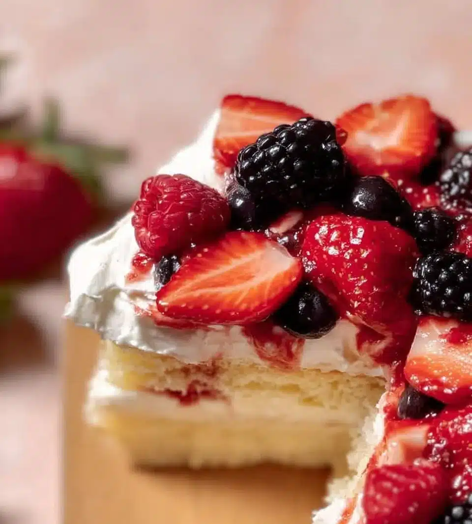 Lemon Berry Mascarpone Cake