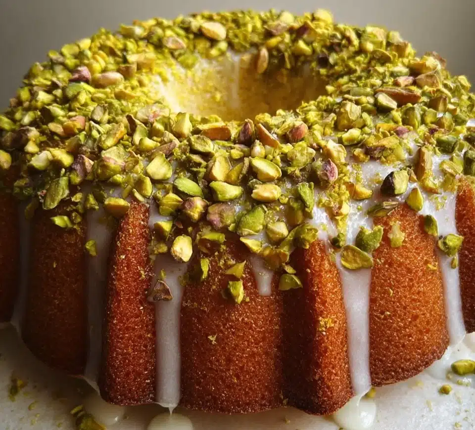Lemon Pistachio Olive Oil Cake
