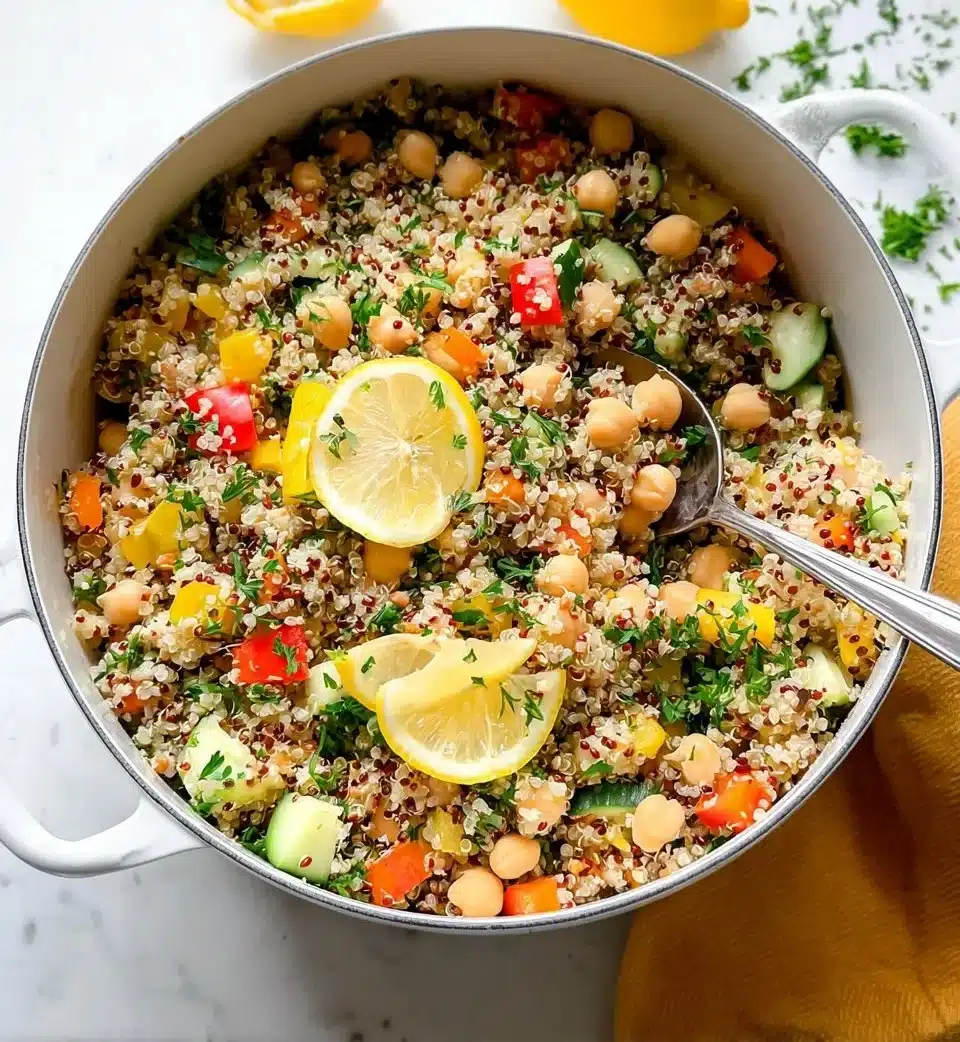 Lemon Quinoa and Chickpea Salad