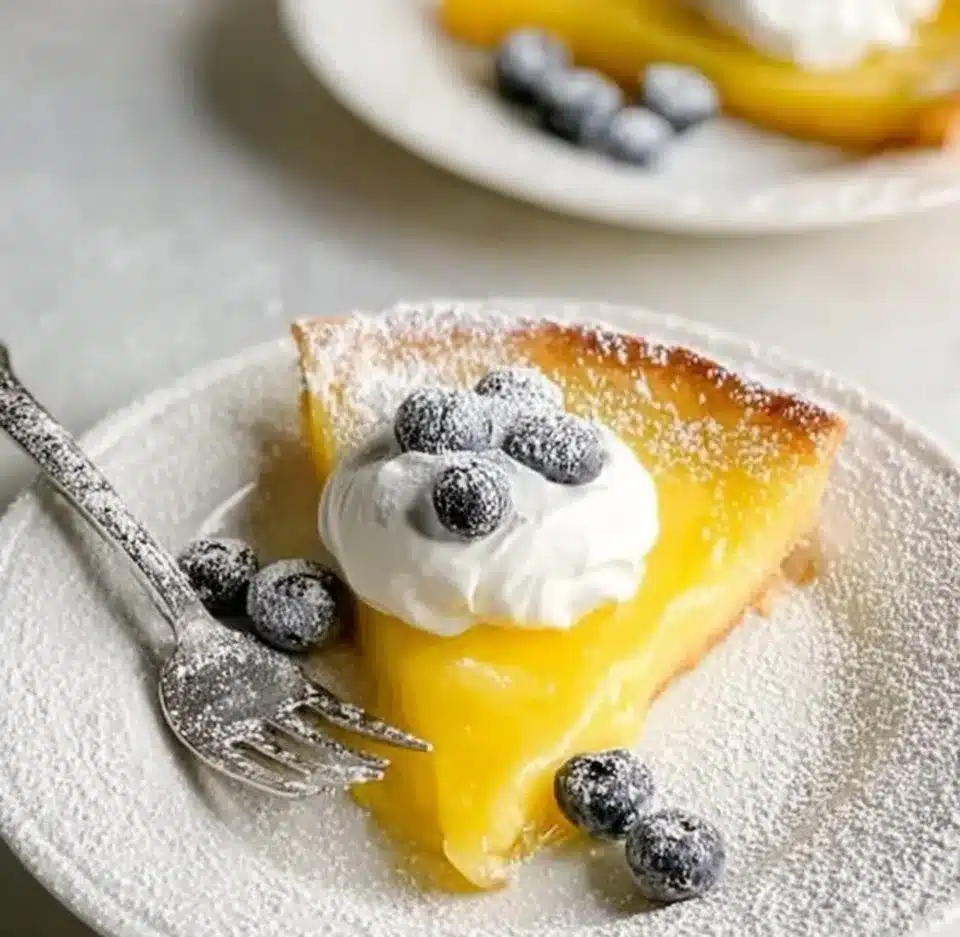Delicious homemade lemon tart with a golden crust and creamy lemon filling