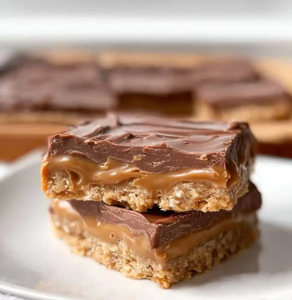 Delicious Lunch Lady Peanut Butter Bars topped with chocolate and peanuts