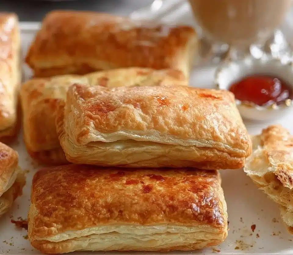 Delicious Paneer Puff pastry filled with flavored paneer and spices