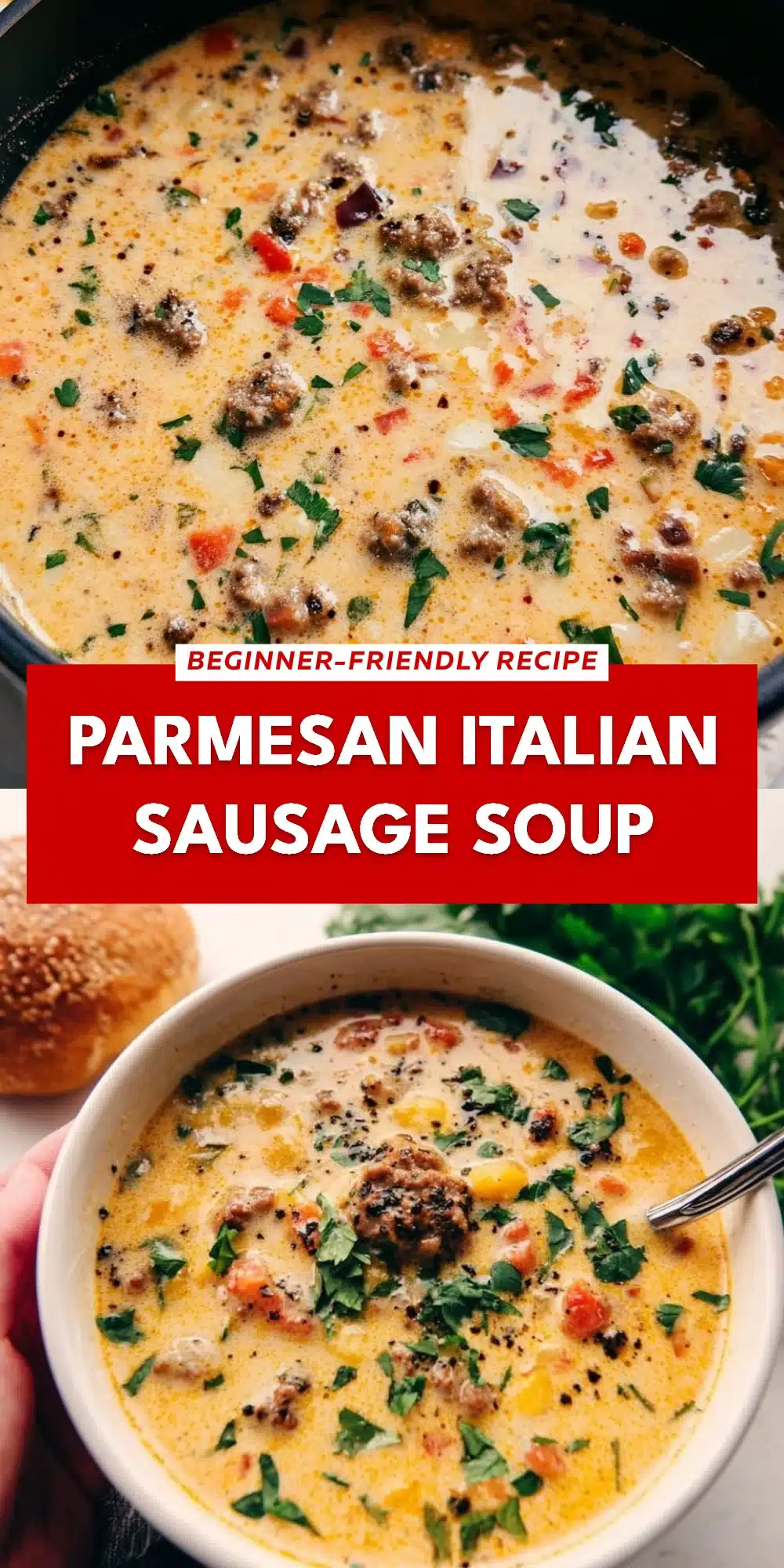 Parmesan Italian Sausage Soup