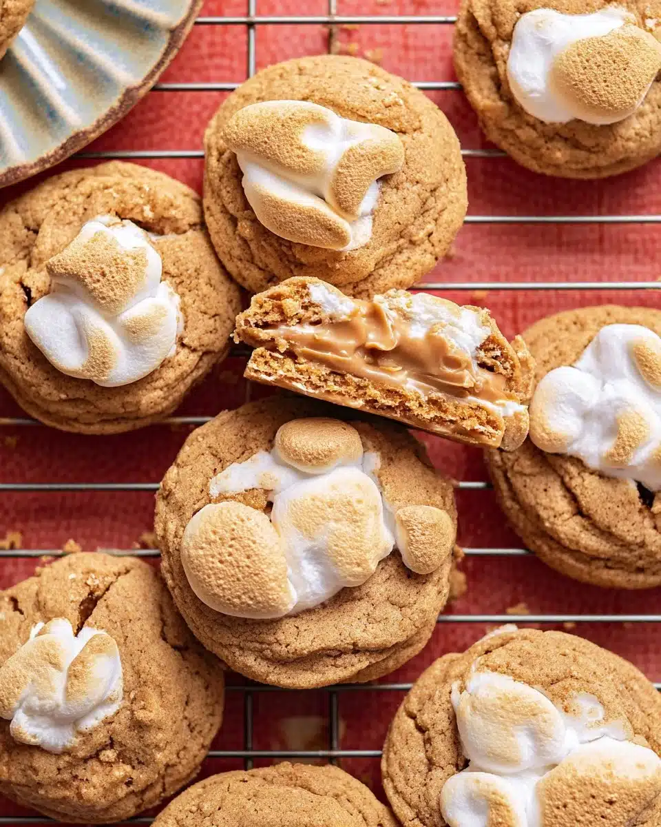 Delicious Peanut Butter Marshmallow Cookies on a plate