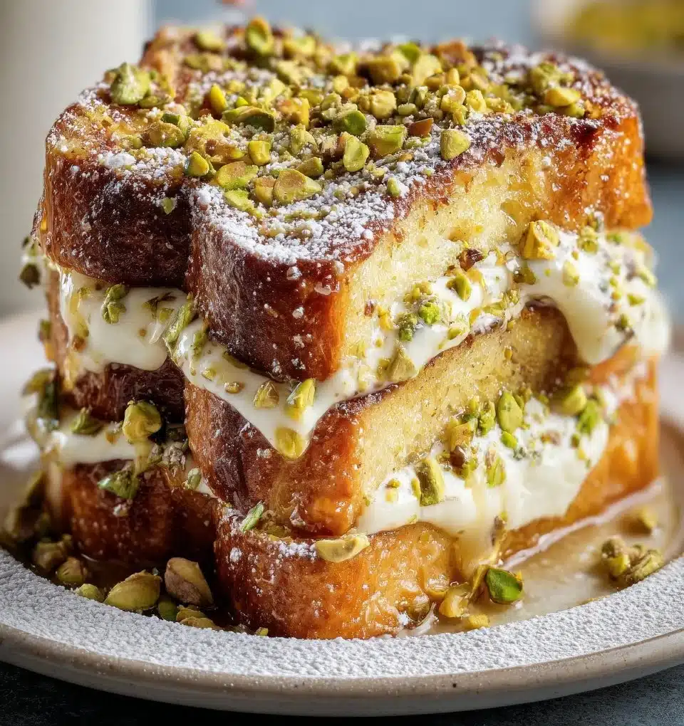 Pistachio Cream French Toast Bake