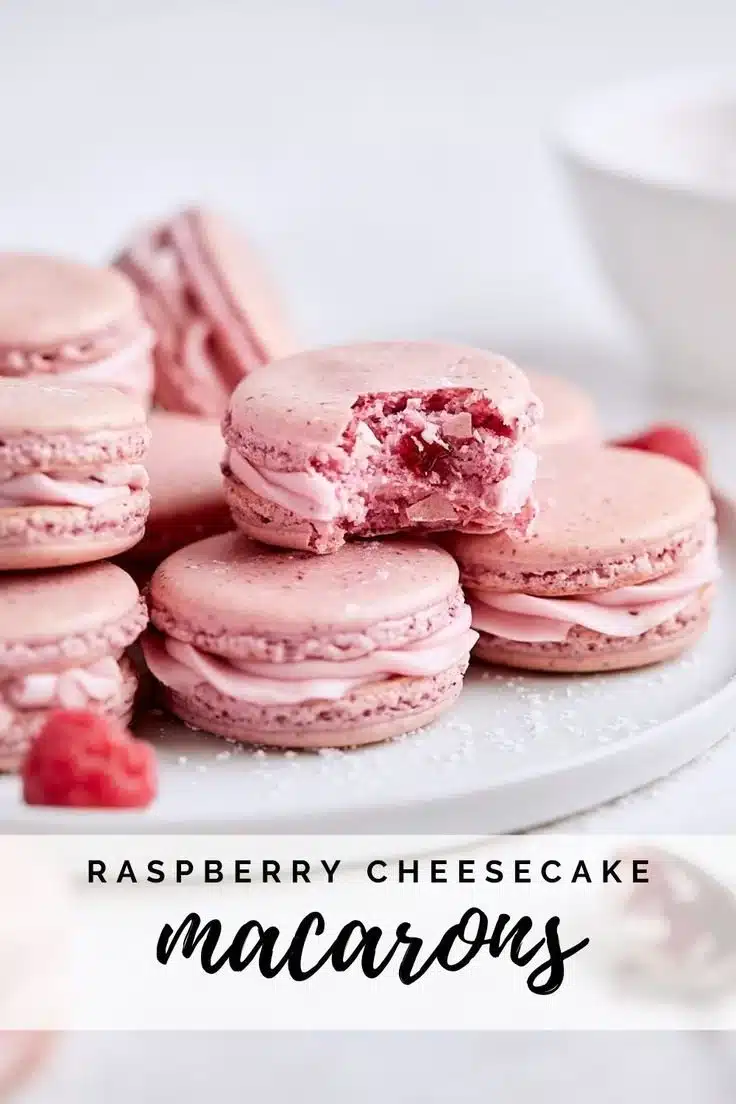 Raspberry Cheesecake Macarons