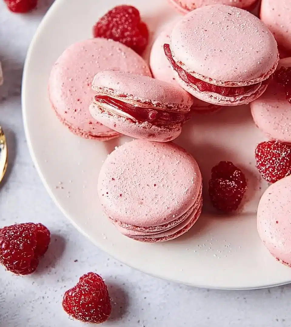 Raspberry Cheesecake Macarons
