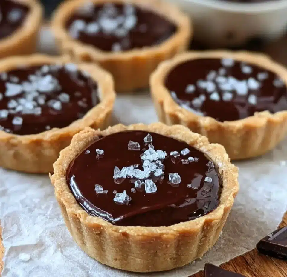 Mini Salted Chocolate Tarts with Irresistible Ganache