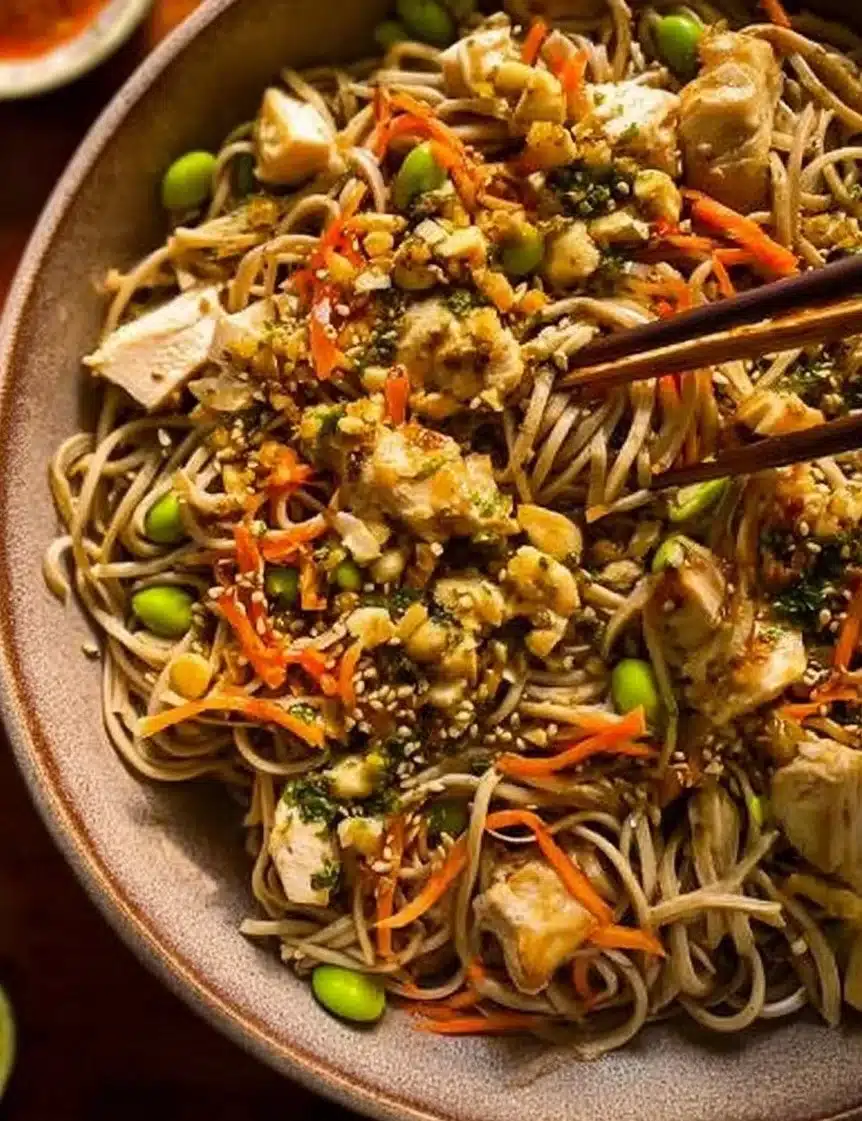 Soba Noodles and Chicken Bowl