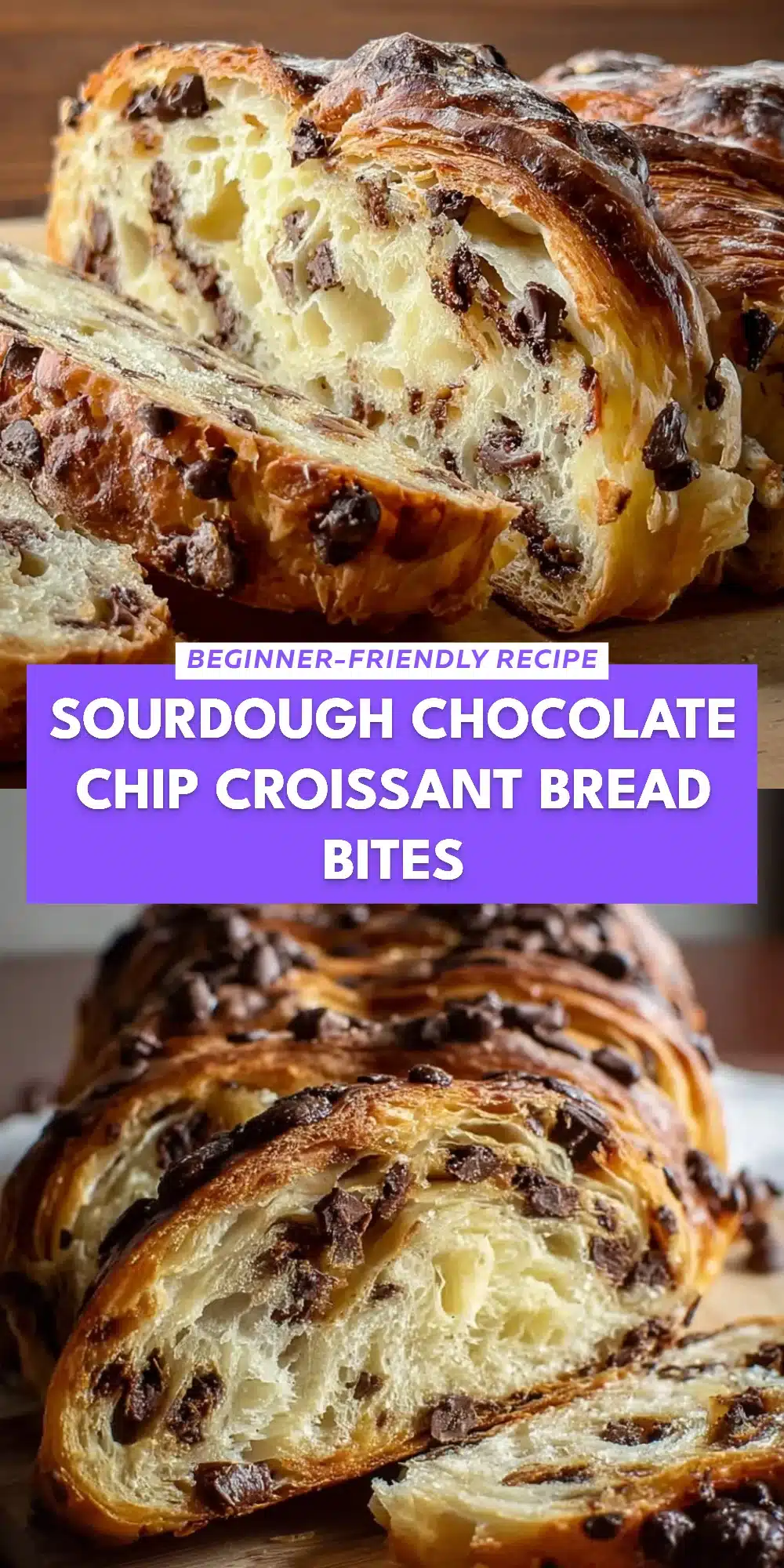 Sourdough Chocolate Chip Croissant Bread Bites