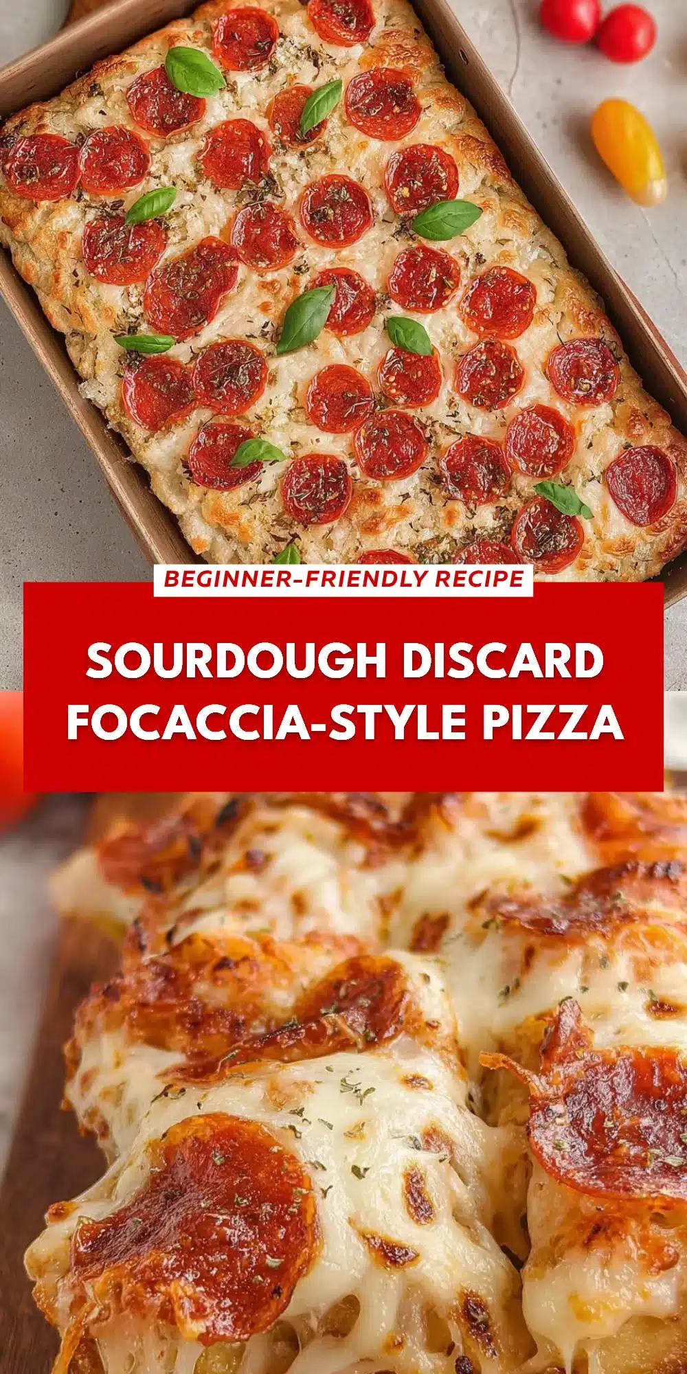 Sourdough Discard Focaccia-Style Pizza