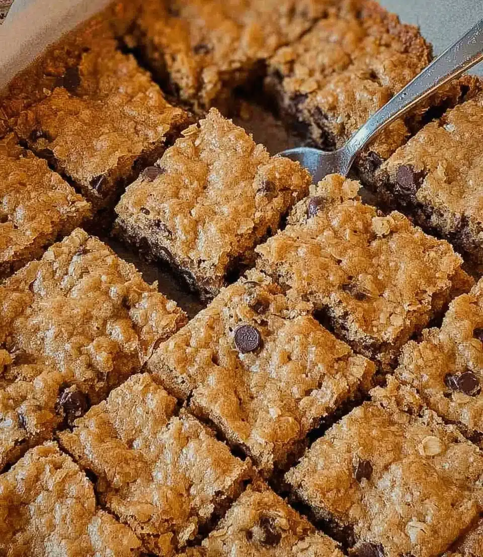Sourdough Oatmeal Chocolate Chip Cookie Bars