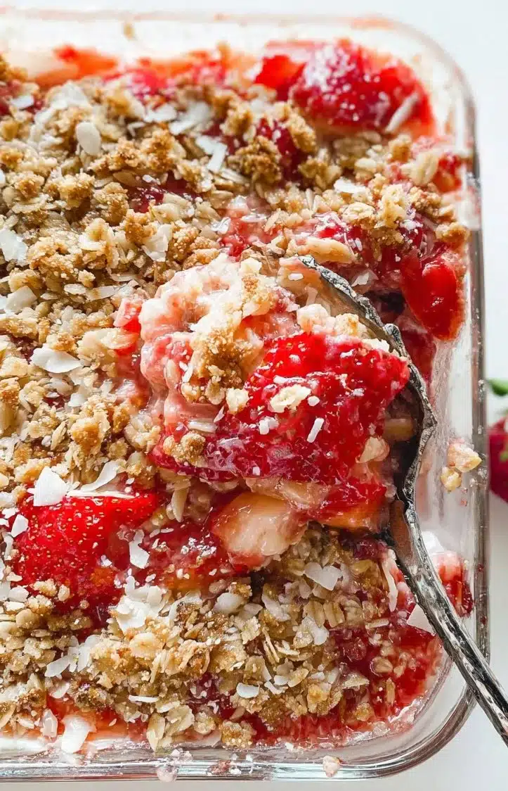 Strawberry Coconut Crisp