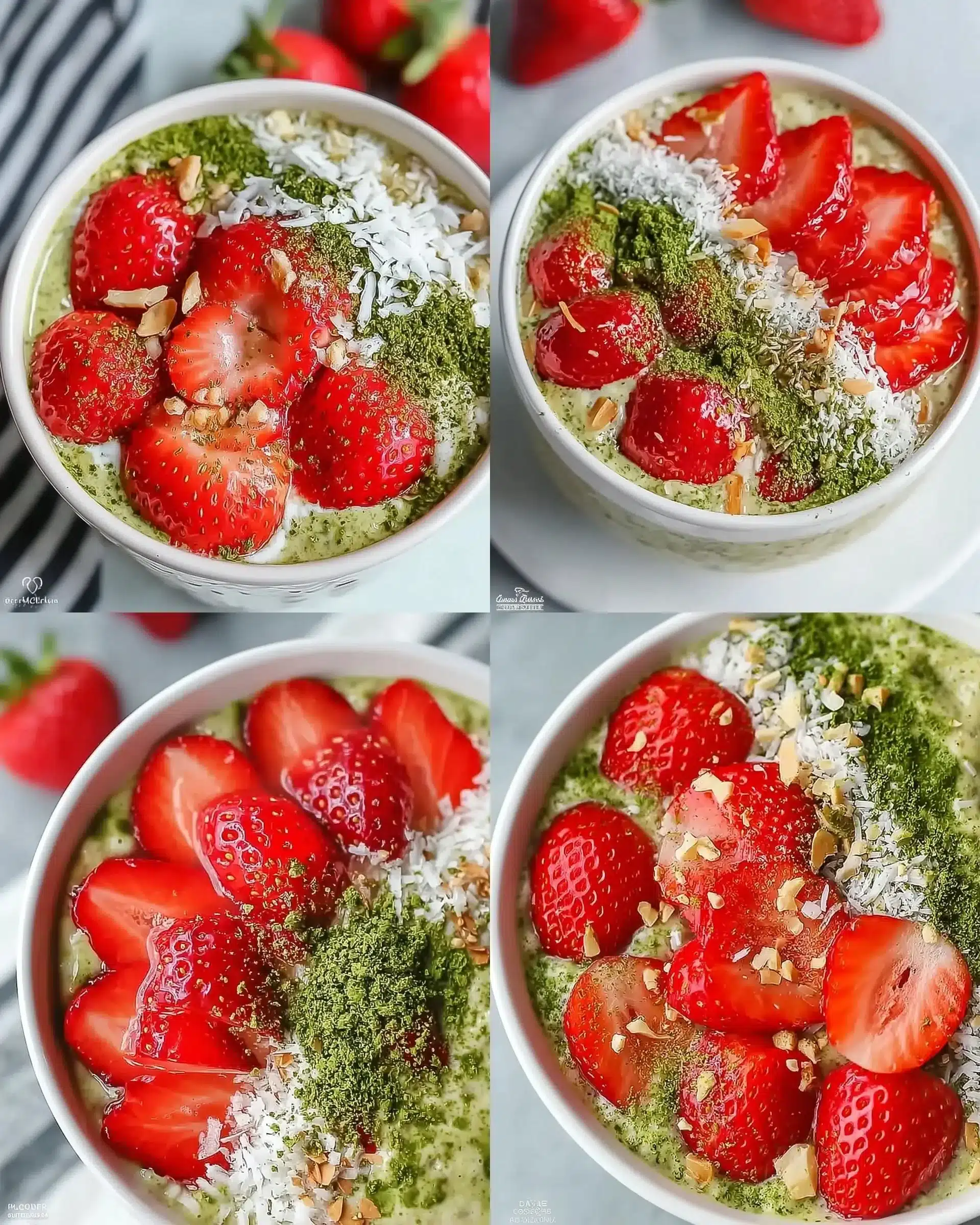 Strawberry Matcha Overnight Oats