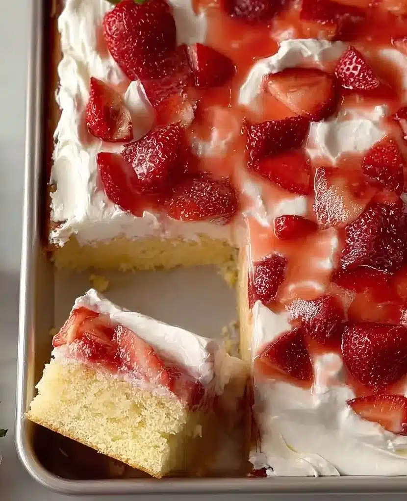 Strawberry Shortcake Sheet Cake