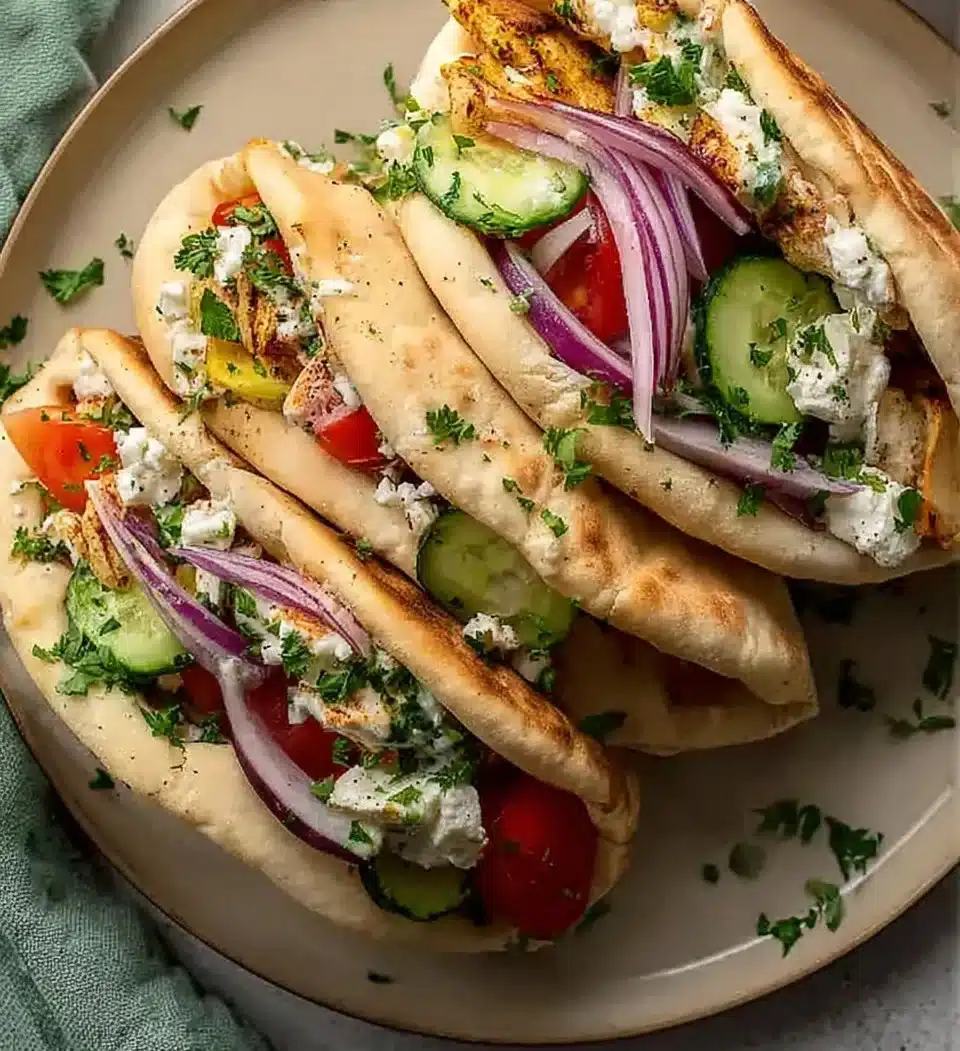 Tasty Greek Salad Pita Pockets